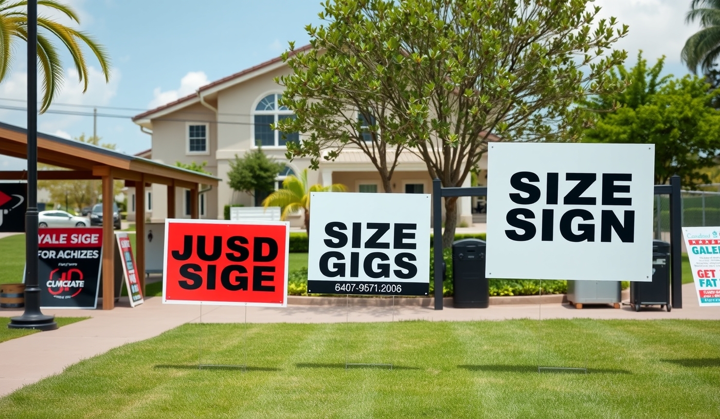 Evaluating the best Size of Yard Signs environment
