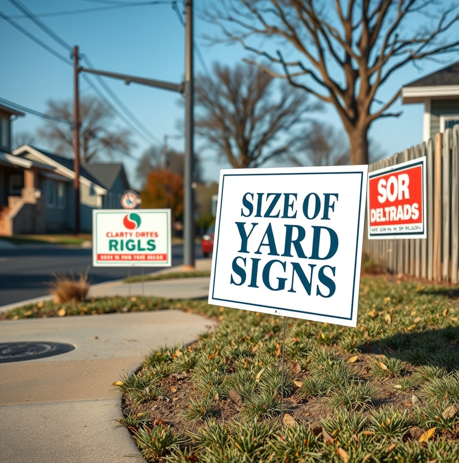 Preparation visual for Size of Yard Signs