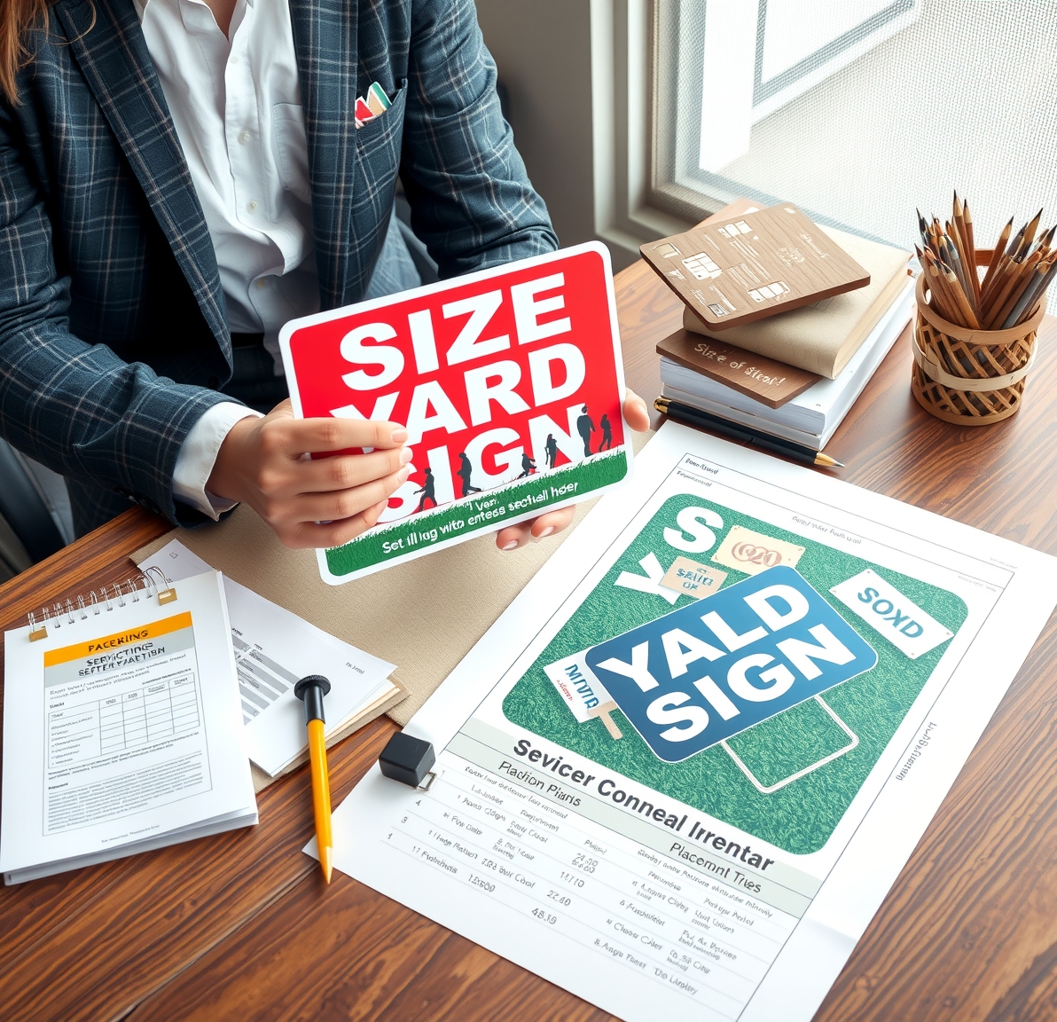 Quality check visual for Size of Yard Signs