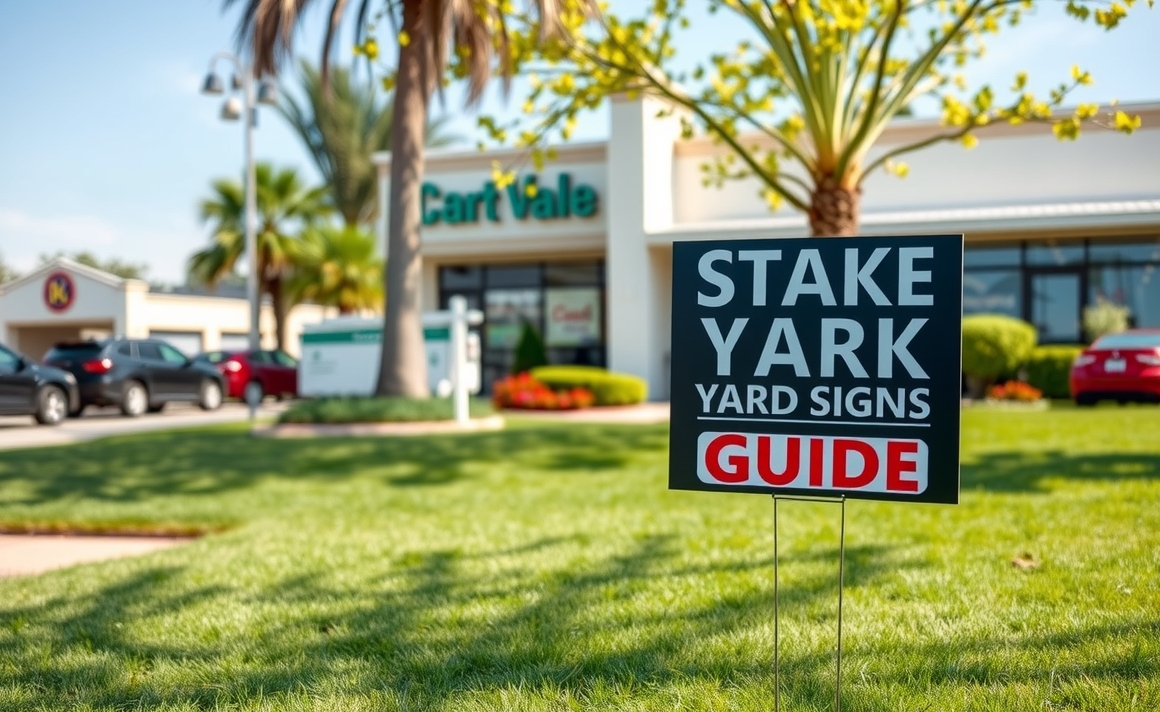 Preparation visual for Stake Yard Signs Guide