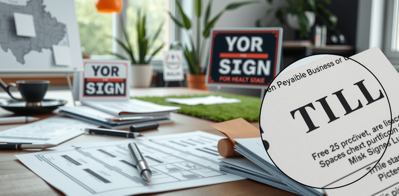 Quality check visual for Yard Signs to Promote Business Guide