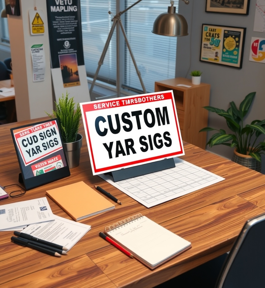 Preparation visual for Affordable Custom Yard Signs
