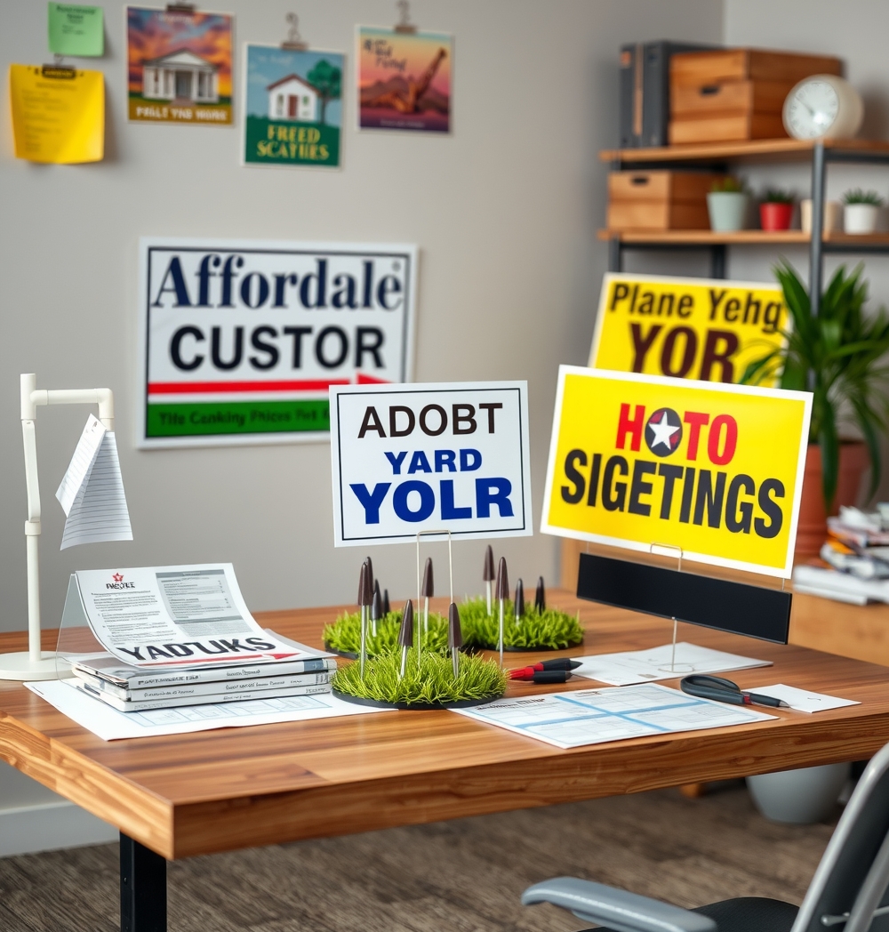 Quality check visual for Affordable Custom Yard Signs