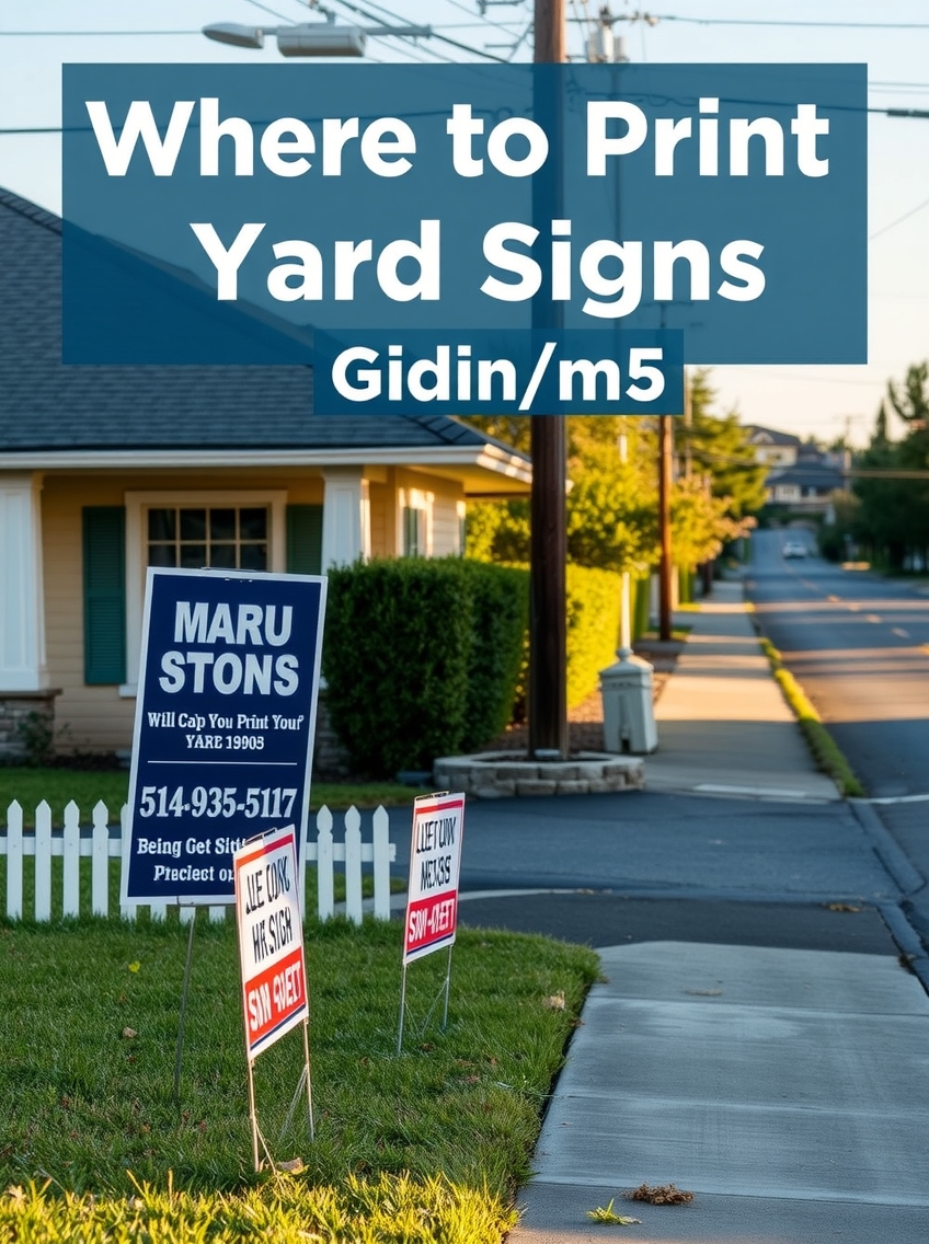 Where to Print Yard Signs Guide