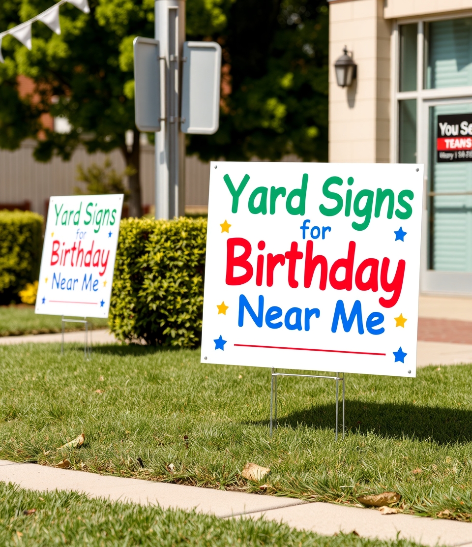 Checklist for Yard Signs for Birthdays Near Me Guide