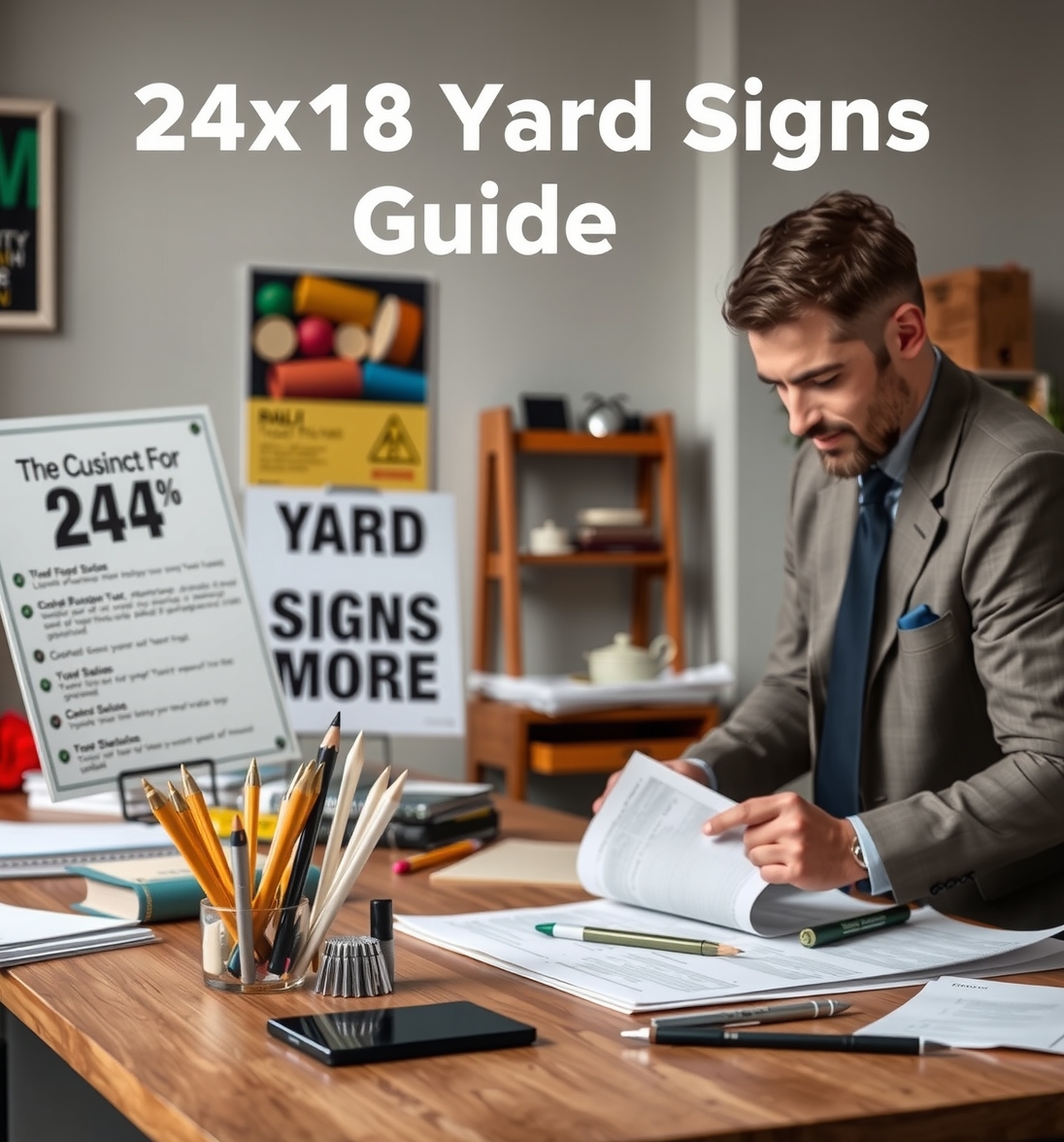 Quality check visual for 24x18 Yard Signs Guide