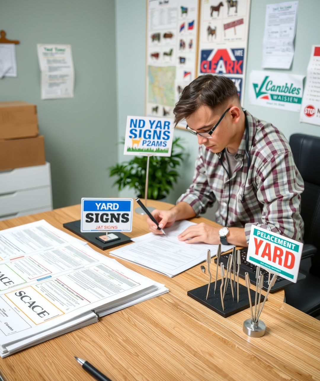 Preparation visual for Making Yard Signs Guide
