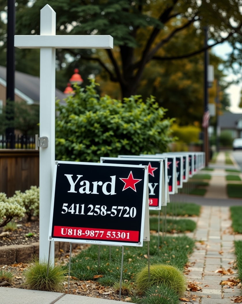 Customizable Yard Signs with Stakes Guide
