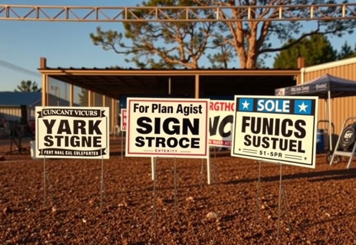 Preparation visual for Customizable Yard Signs with Stakes Guide