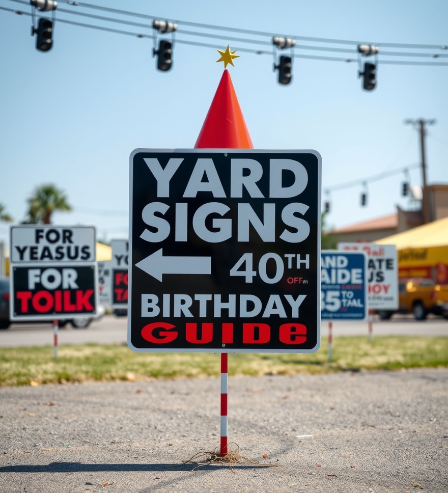 Checklist for Yard Signs 40TH Birthday Guide