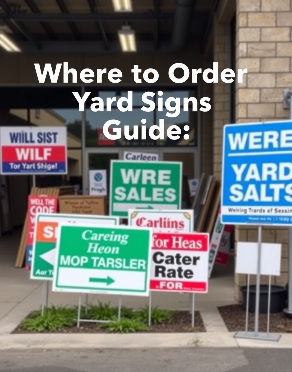 Evaluating the best Where to Order Yard Signs Guide environment