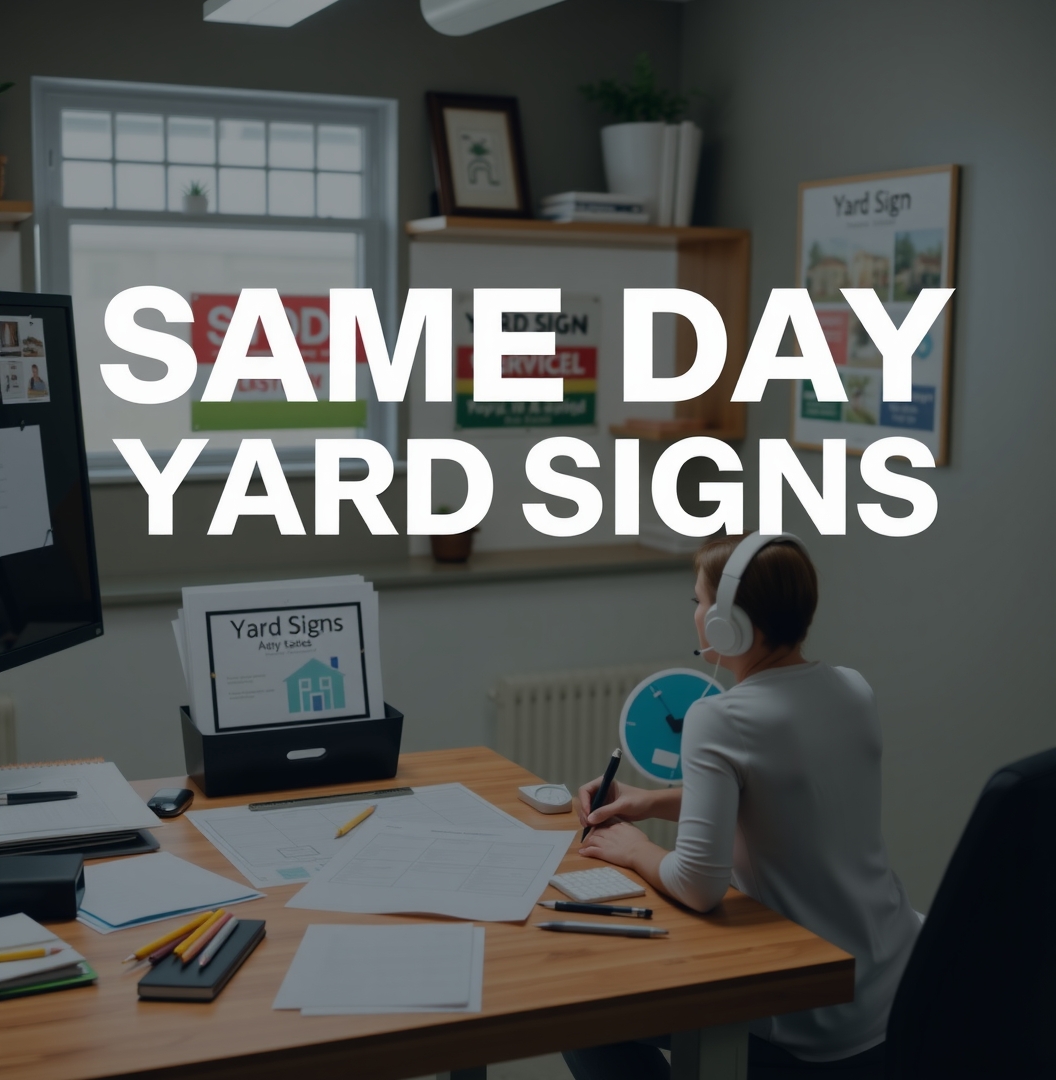 Preparation visual for Same Day Yard Signs Guide