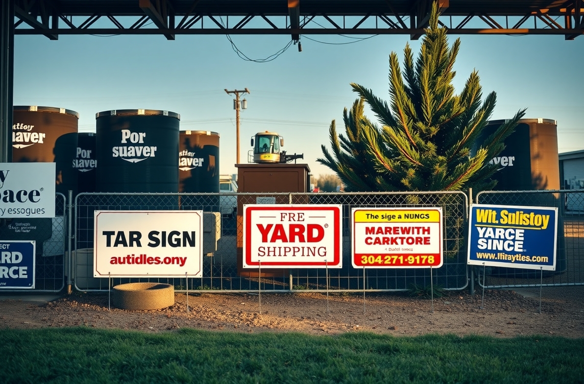 Preparation visual for Yard Signs with Free Shipping Guide