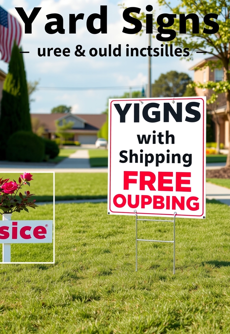 Quality check visual for Yard Signs with Free Shipping Guide