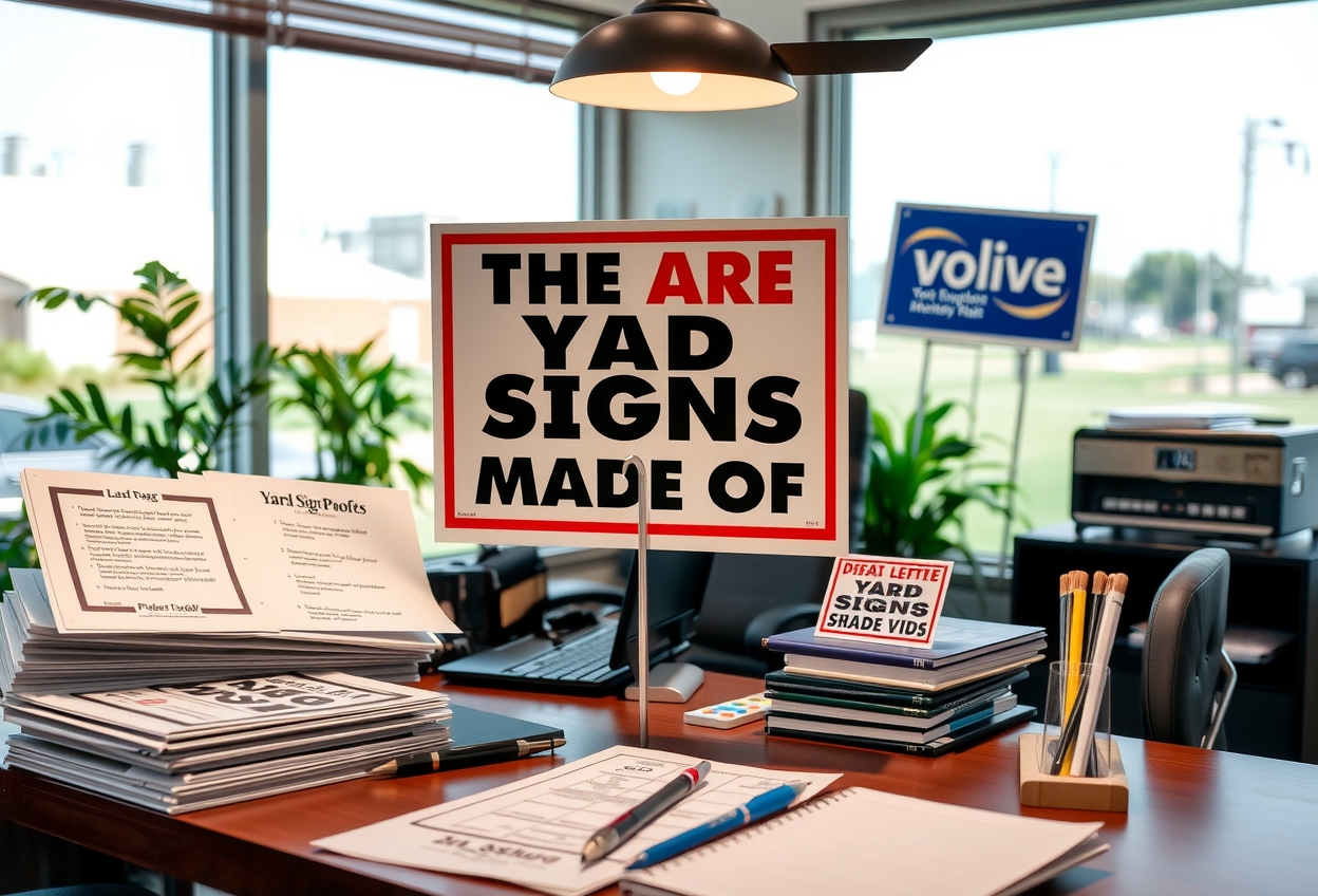 Preparation visual for What Are Yard Signs Made of Guide