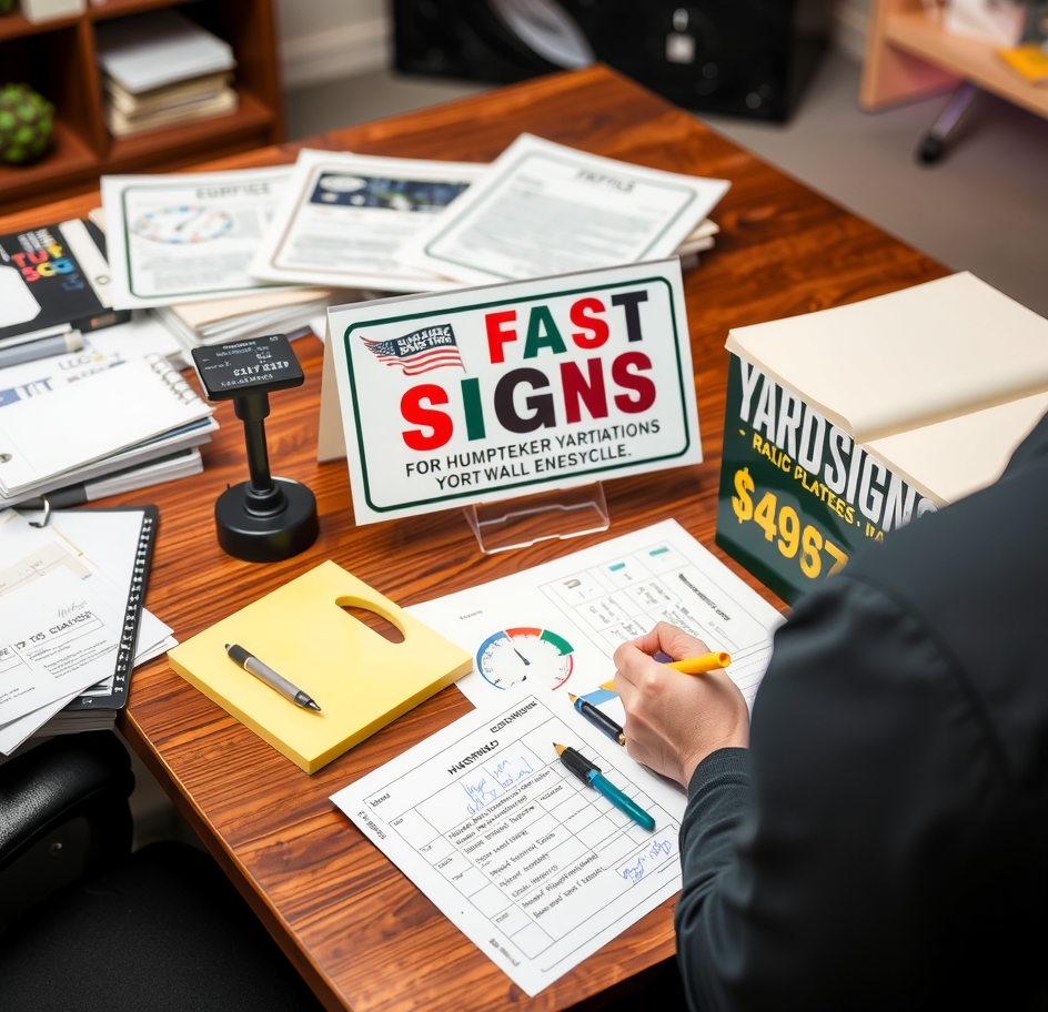 Quality check visual for Cheap Fast Yard Signs