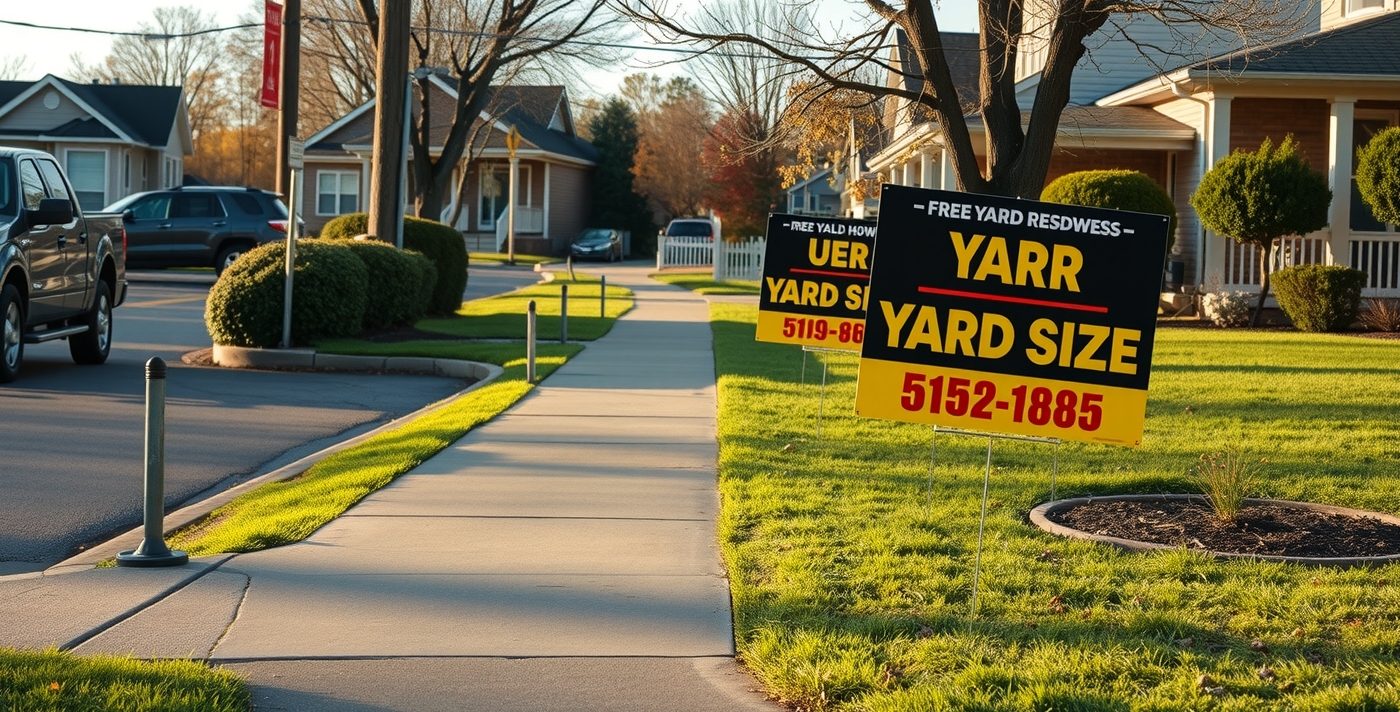 Standard Size of Yard Signs