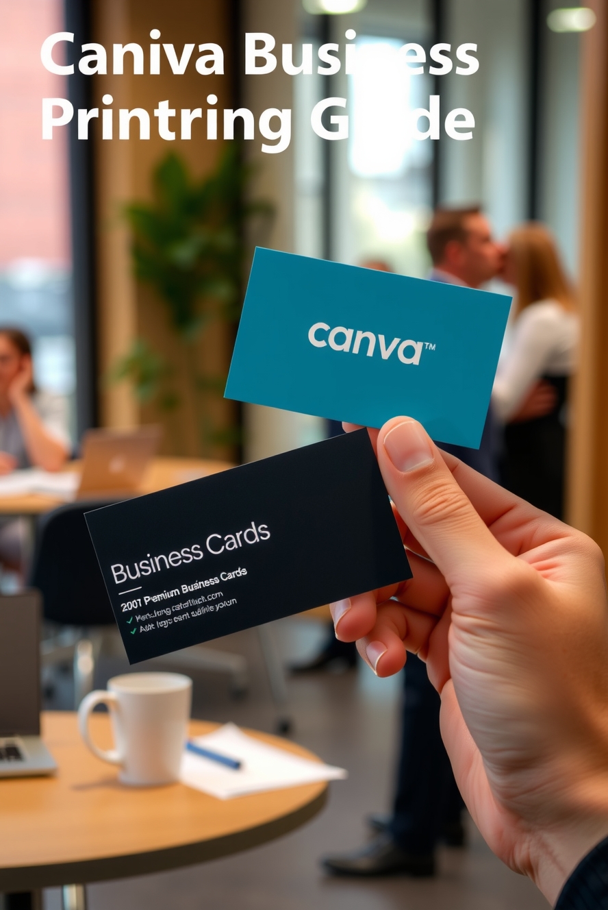 Preparation visual for Canva Business Cards Printing Guide