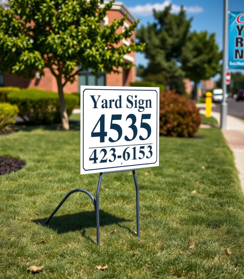 Preparation visual for Yard Signs with Address Guide
