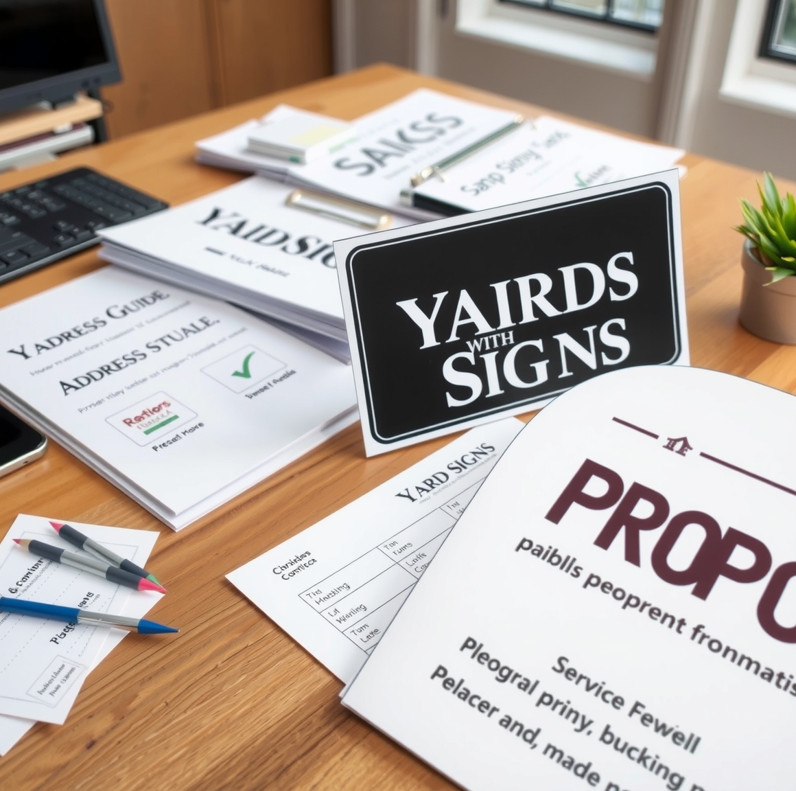 Quality check visual for Yard Signs with Address Guide
