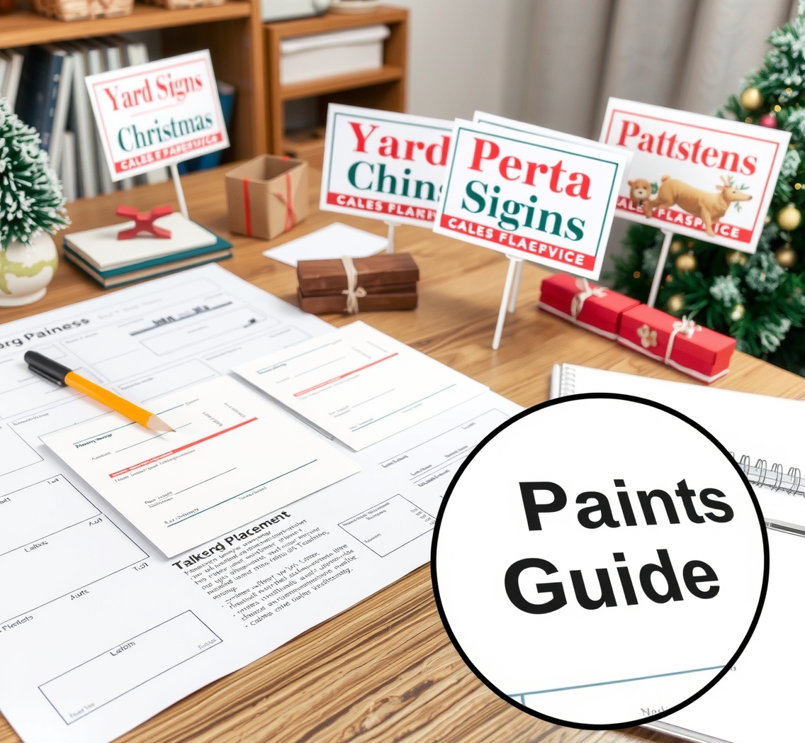 Preparation visual for Yard Signs Christmas Guide