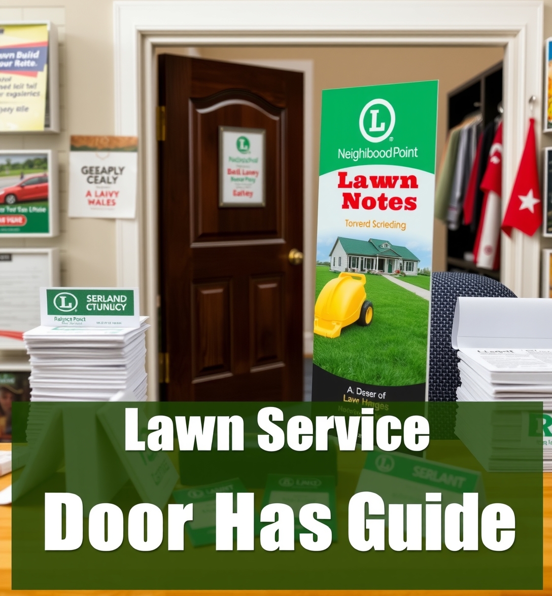 Preparation visual for Lawn Service Door Hangers Guide