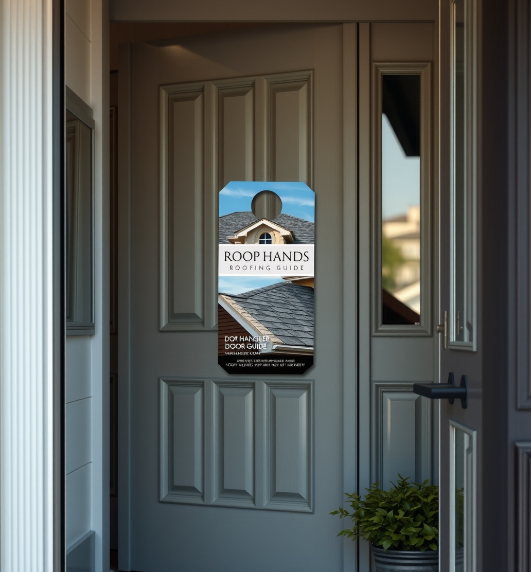 Preparation visual for Door Hangers Roofing Guide