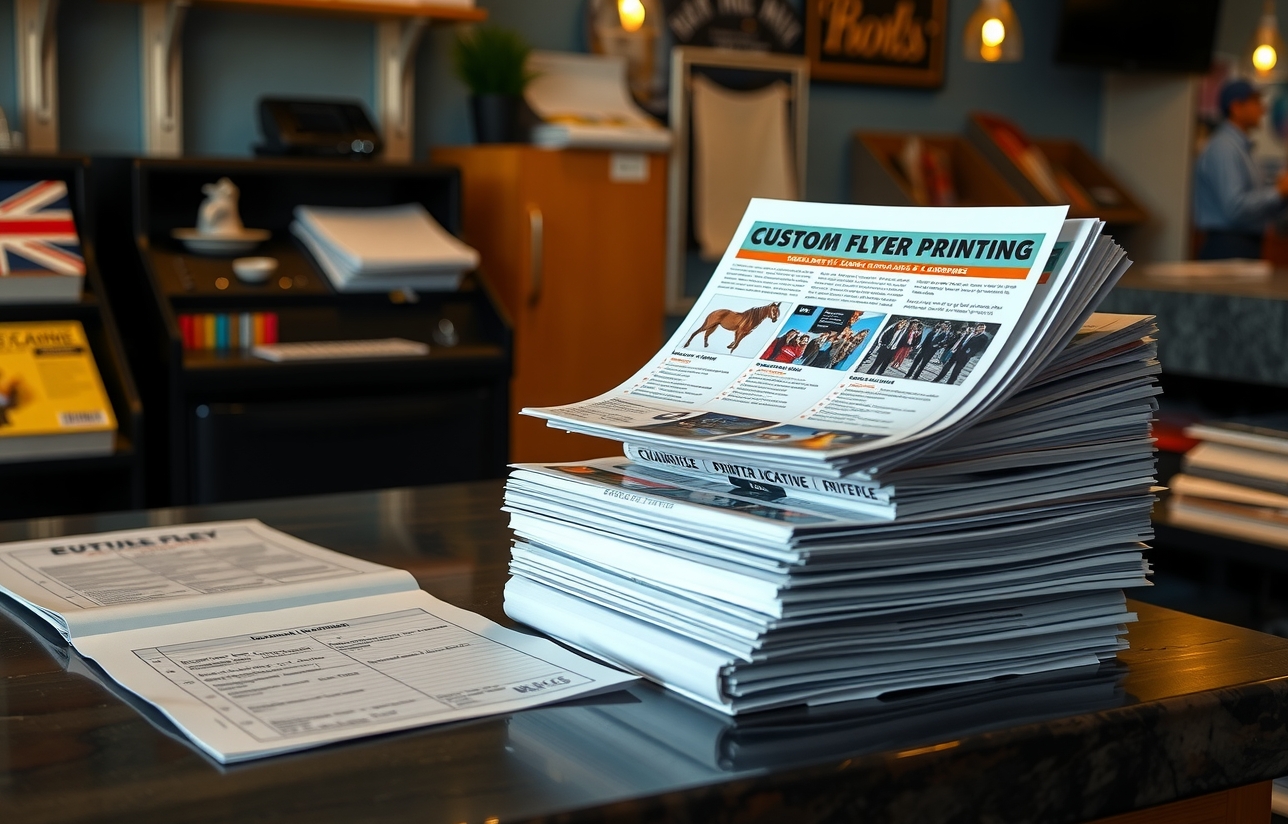 Preparation visual for Custom Size Flyer Printing