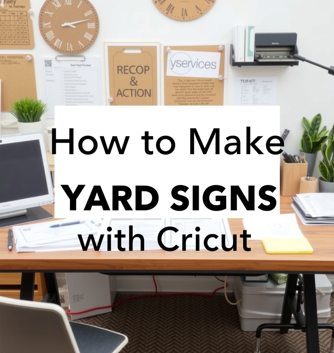 Preparation visual for How to Make Yard Signs with Cricut