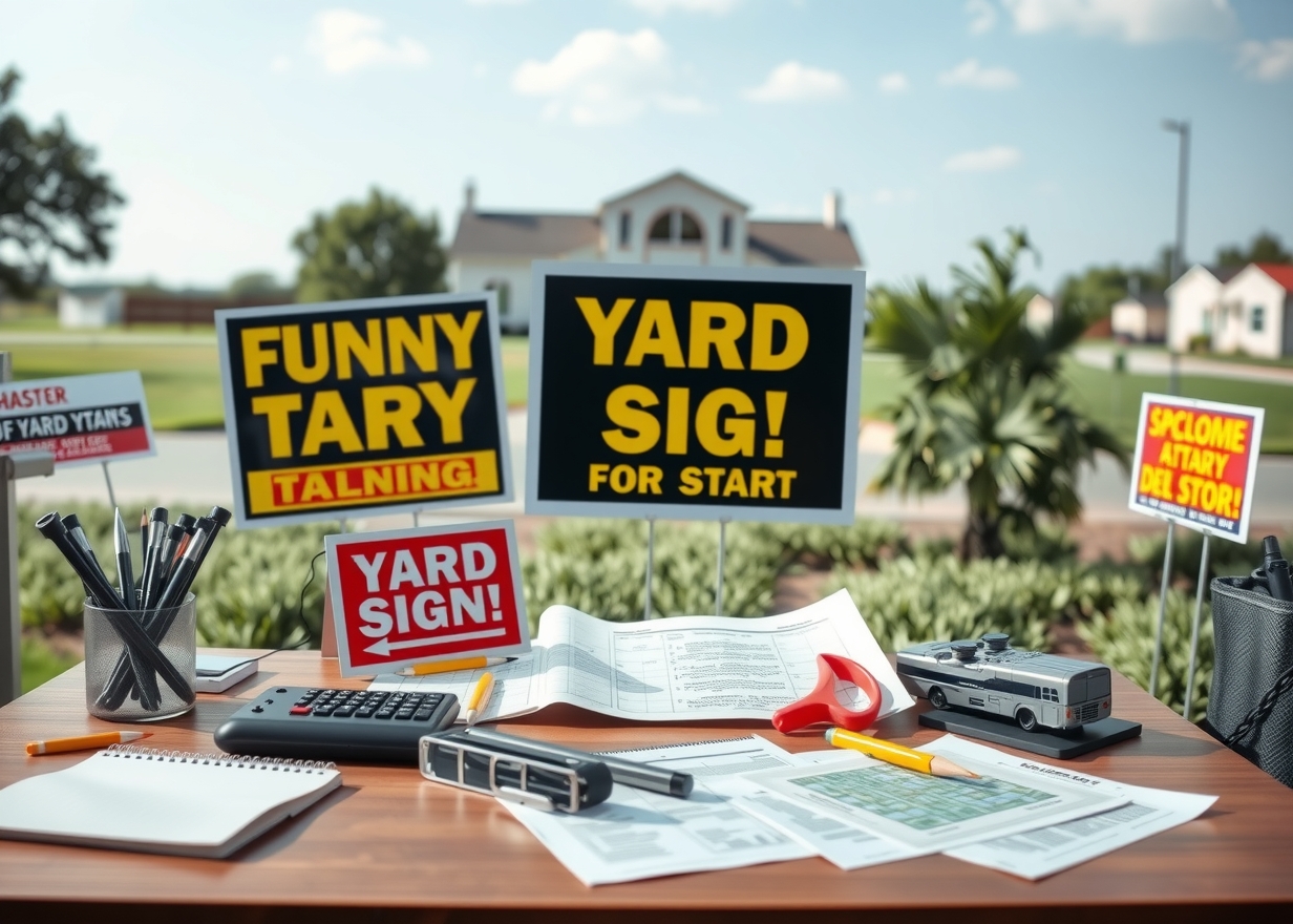 Preparation visual for Funny Yard Signs Guide