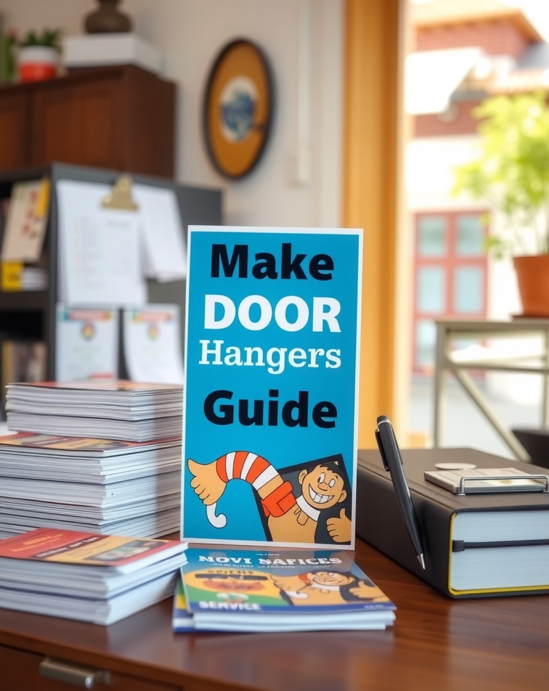 Preparation visual for Make Door Hangers Guide