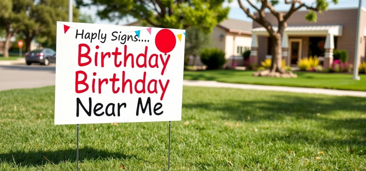 Quality check visual for Yard Signs Birthday Near Me Guide