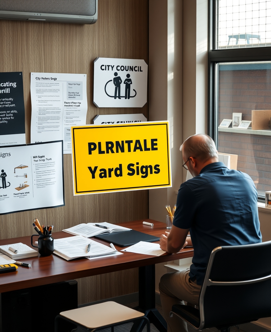 Preparation visual for City Council Yard Signs Guide