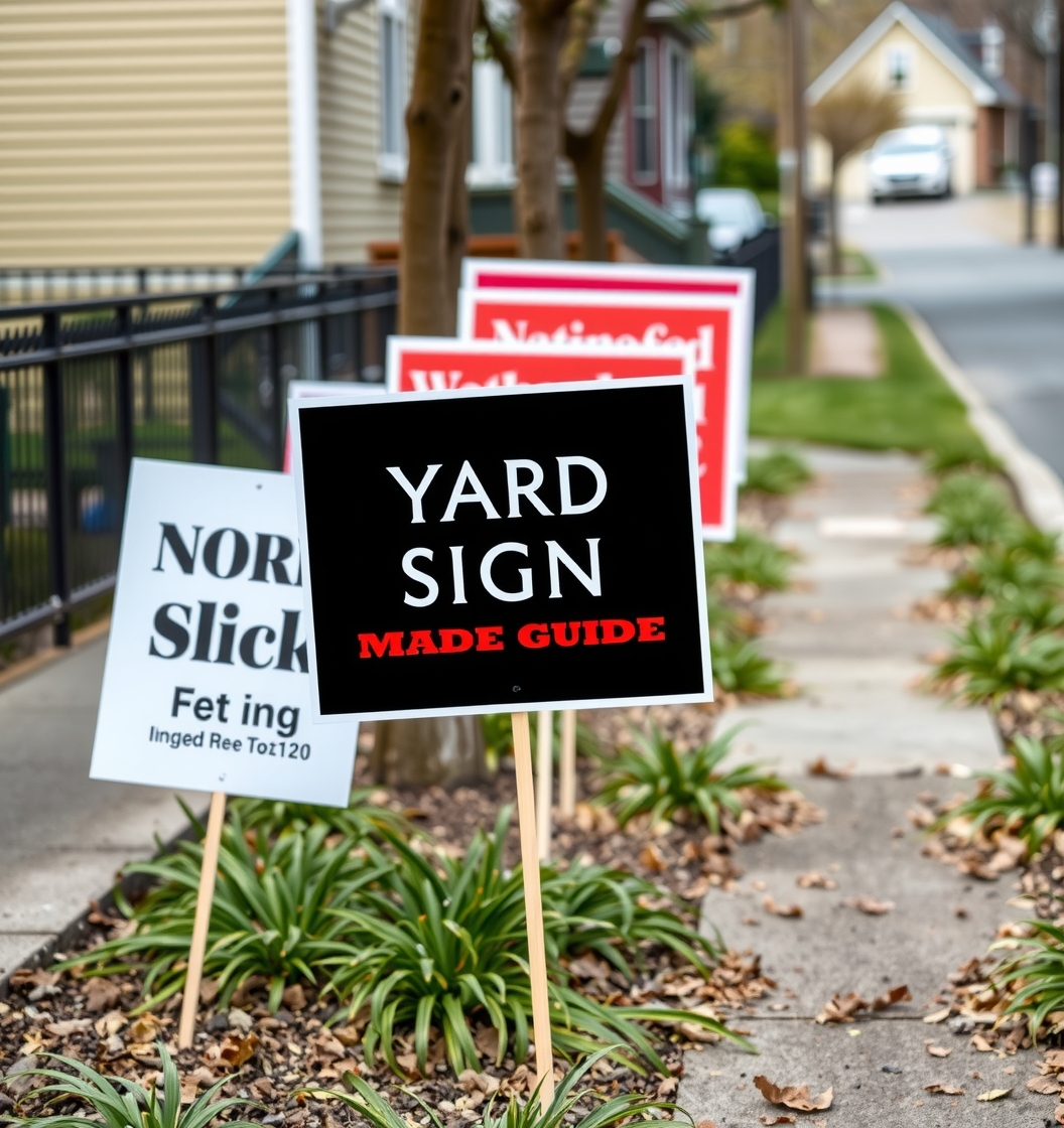 Quality check visual for Yard Signs Made Guide