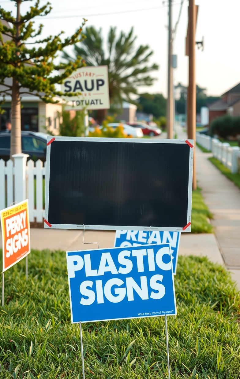 Cheap Plastic Yard Signs