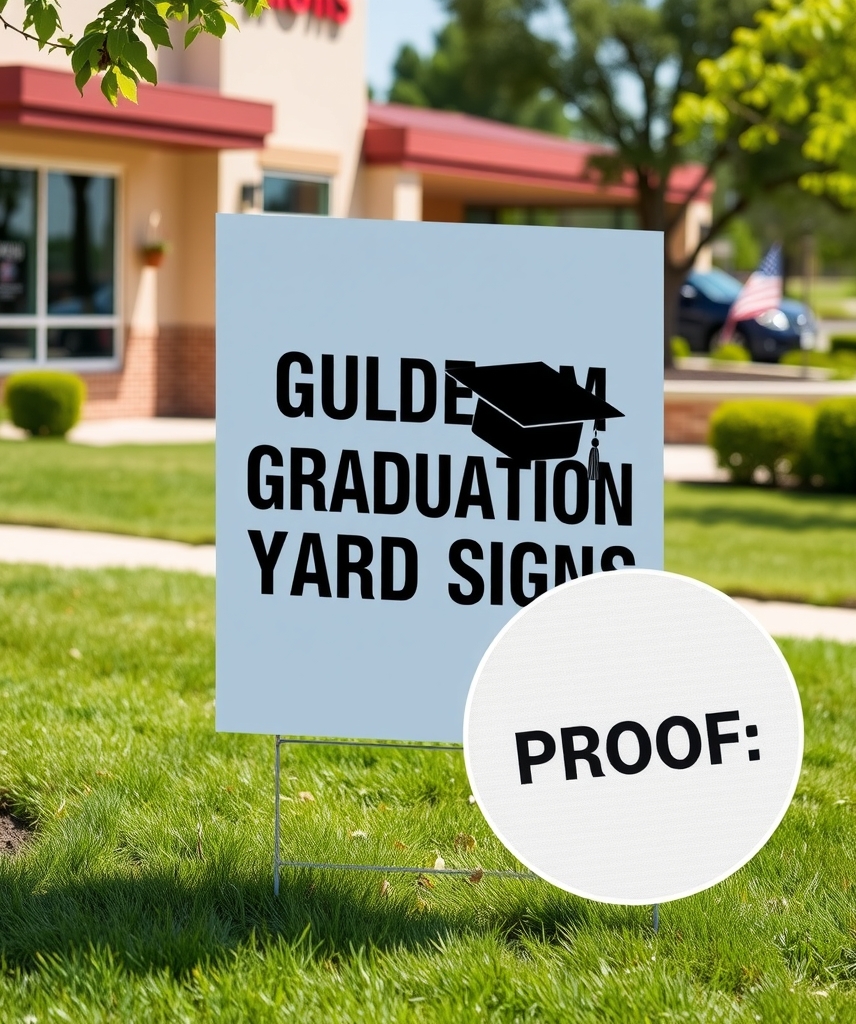 Quality check visual for Custom Graduation Yard Signs Guide