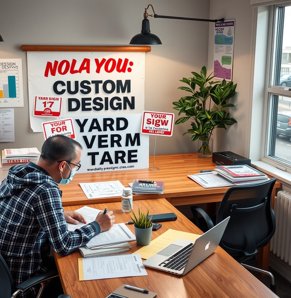 Preparation visual for Custom Design Yard Signs