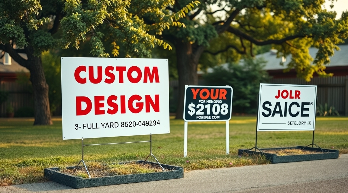 Quality check visual for Custom Design Yard Signs