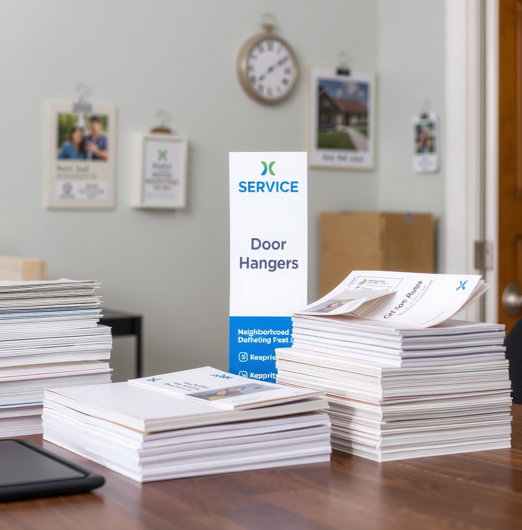 Preparation visual for Custom Print Door Hangers Guide