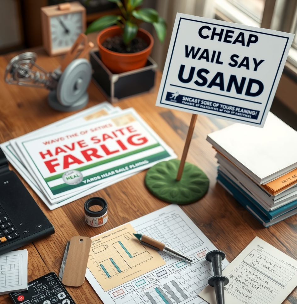 Preparation visual for Cheap Real Estate Yard Signs