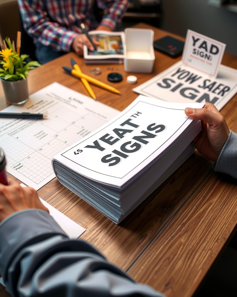 Preparation visual for Create Yard Signs