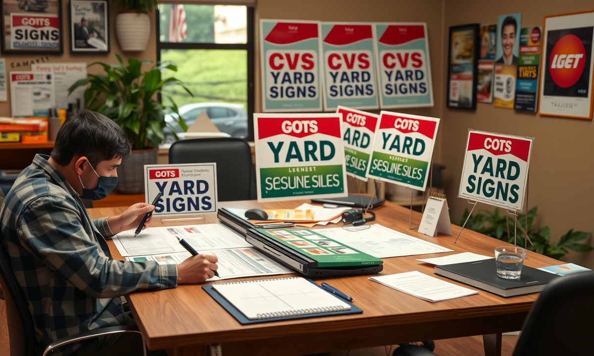 Quality check visual for Cvs Yard Signs