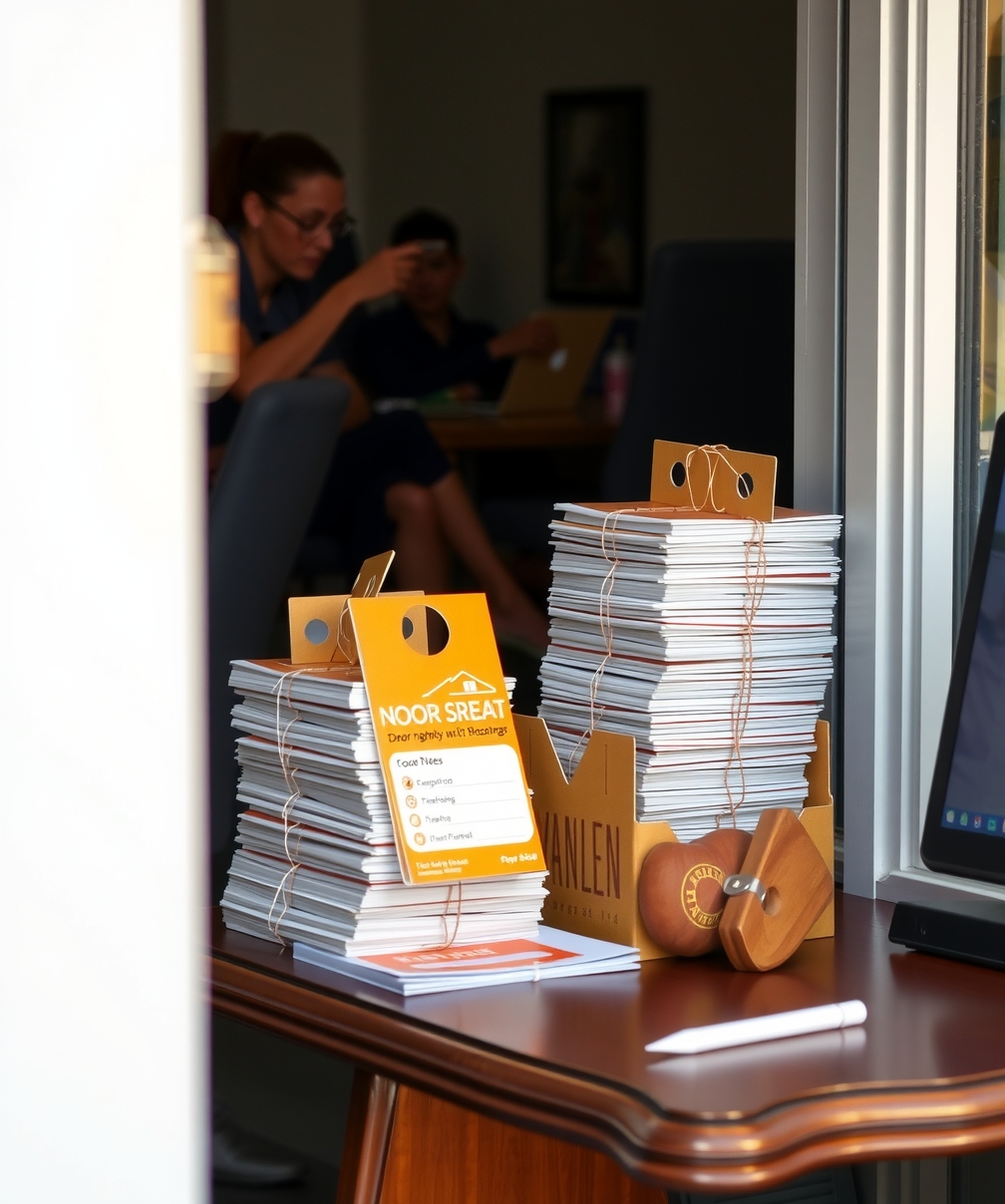 Preparation visual for Marketing with Door Hangers