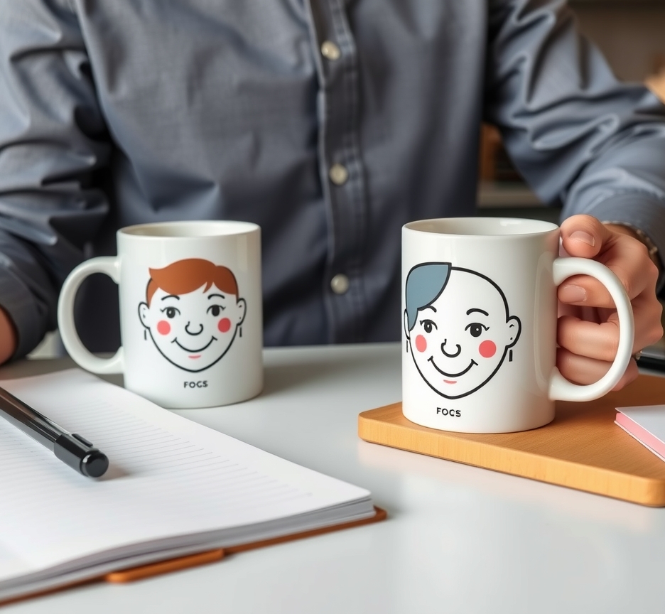 Preparation visual for Custom Mugs with Faces Guide