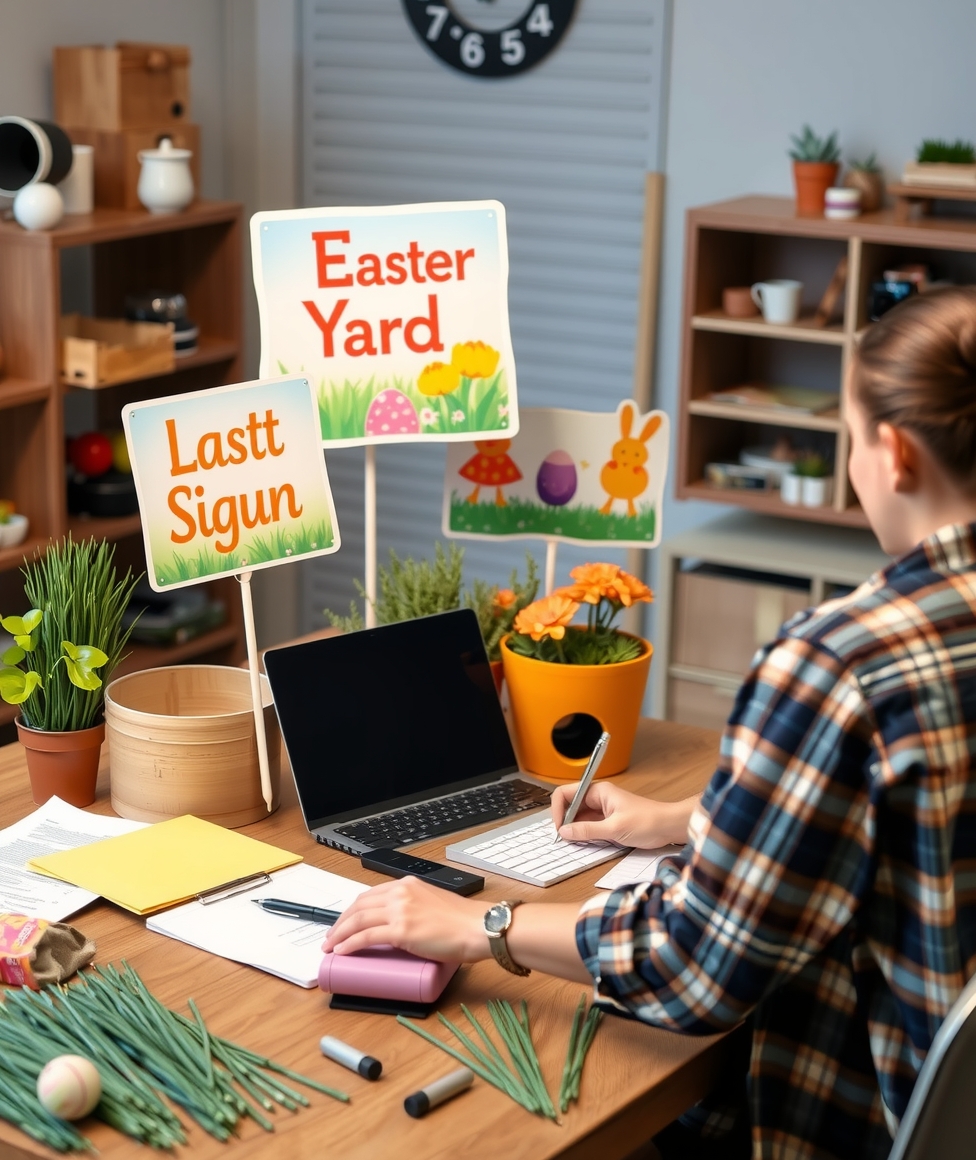 Preparation visual for Easter Yard Signs Guide