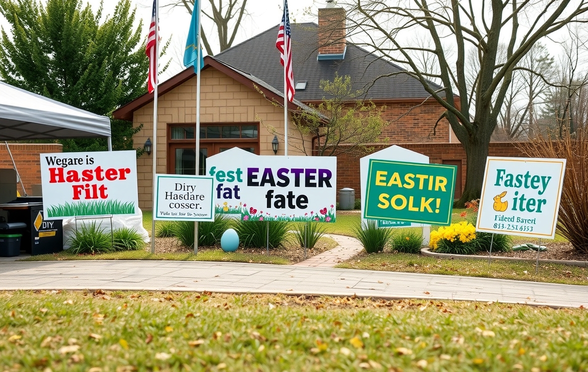 Quality check visual for Easter Yard Signs Guide
