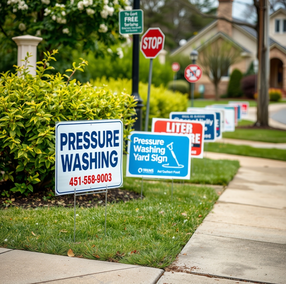 Pressure Washing Yard Signs Guide