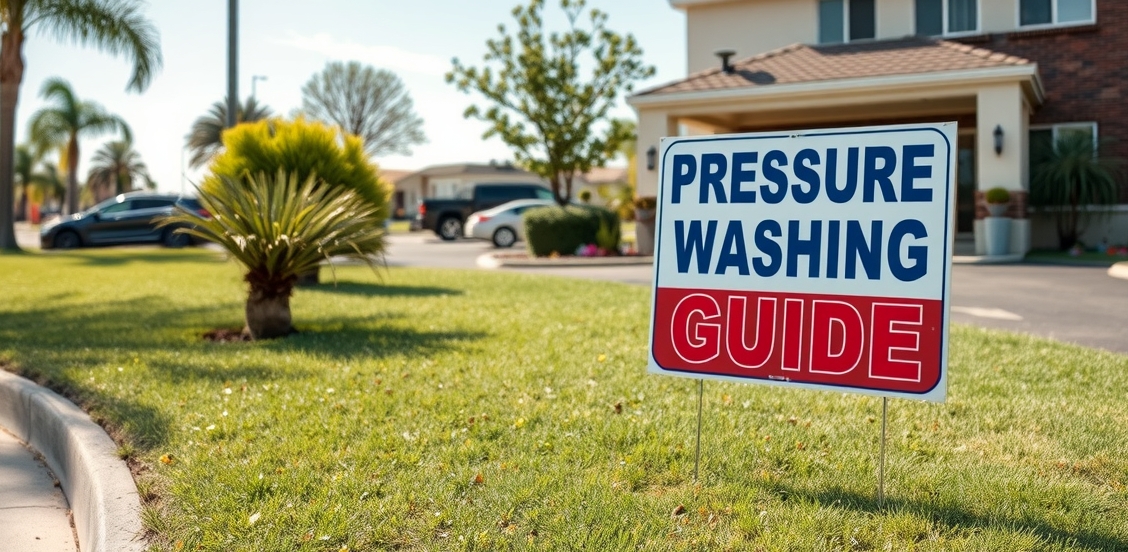 Preparation visual for Pressure Washing Yard Signs Guide
