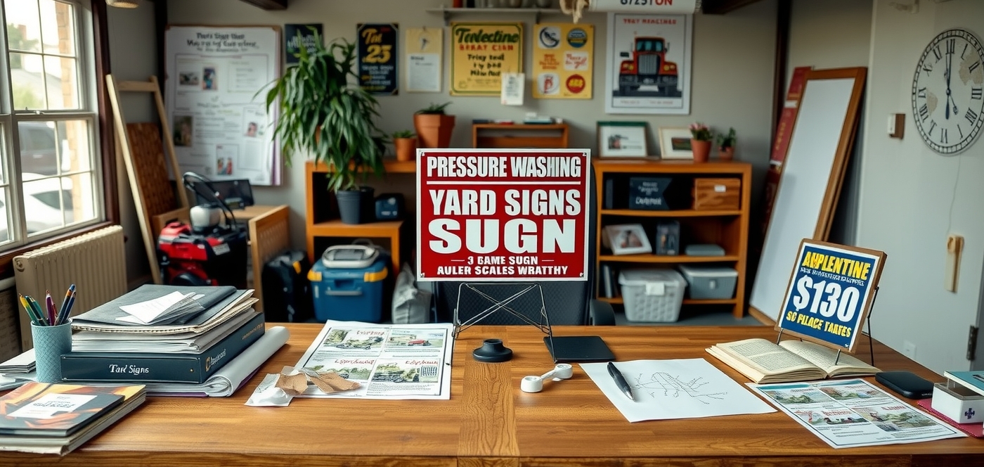Quality check visual for Pressure Washing Yard Signs Guide