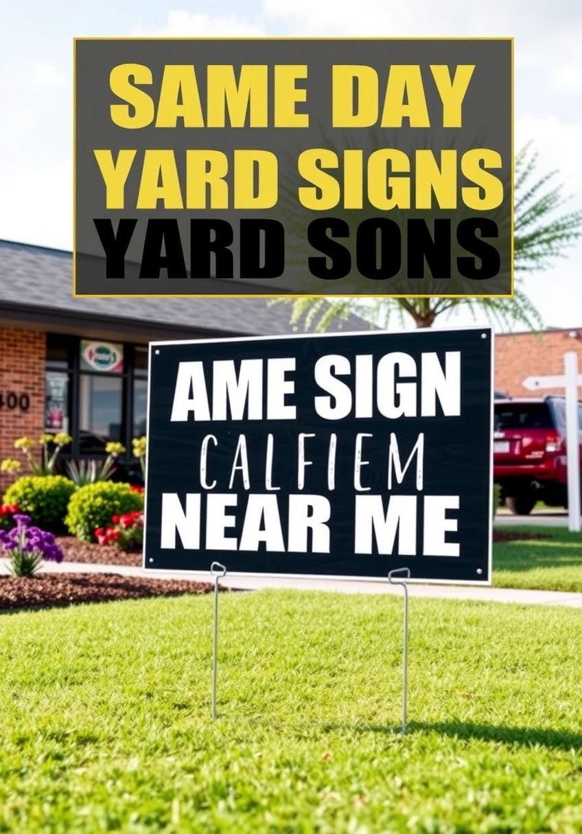 Checklist for Same Day Yard Signs Near Me Guide